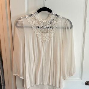 H&M Cream Lace Blouse